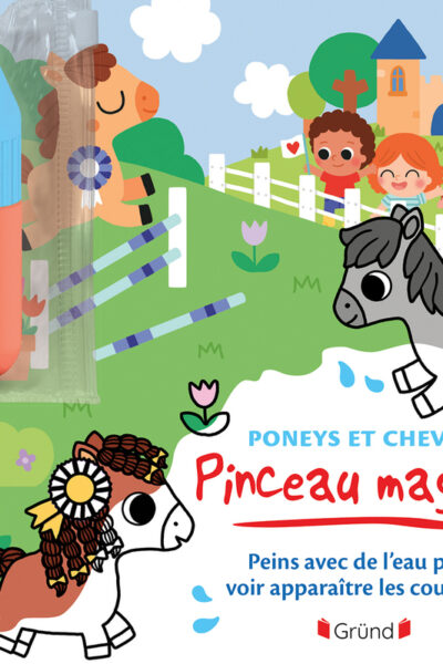 PONEYS ET CHEVAUX - PINCEAU MAGIQUE, PEINS AVEC L4EAU POUR VOIR APPARAÎTRE LES COULEURS