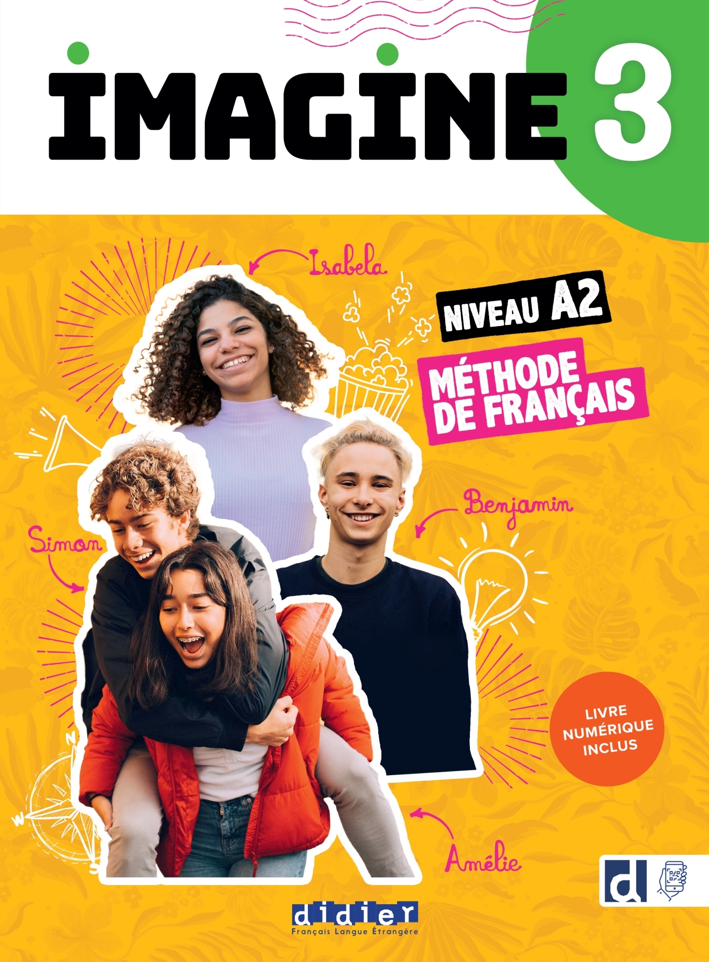 IMAGINE 3 - NIV. A2 - LIVRE + LIVRE NUMERIQUE + DIDIERFLE.APP
