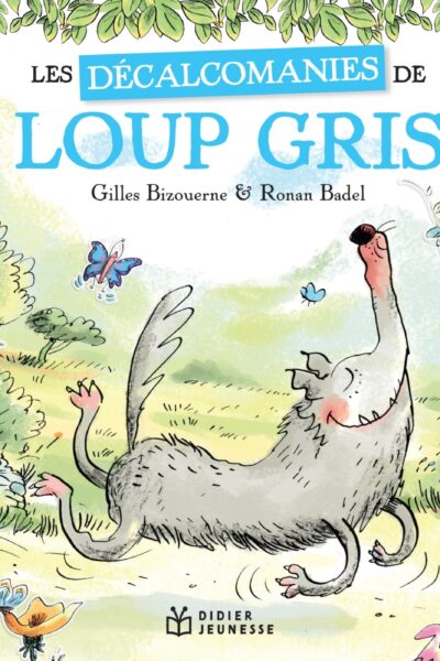 LOUP GRIS EN DECALCOMANIES