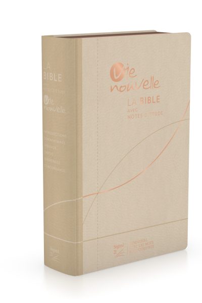 BIBLE D'ETUDE VIE NOUVELLE, SEGOND 21 - COUVERTURE SOUPLE, VIVELLA BEIGE, TRANCHES DOREES