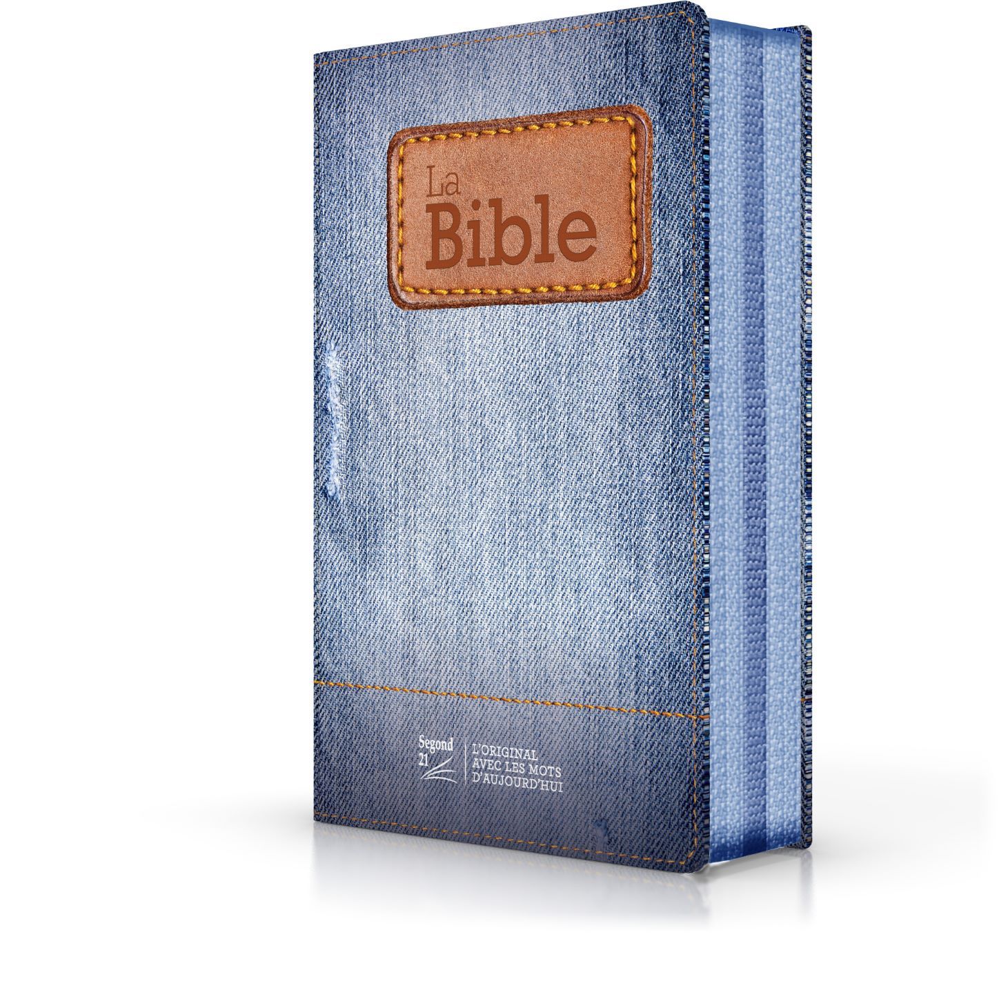 BIBLE SEGOND 21 COMPACTE (PREMIUM STYLE) - TOILEE MOTIF JEANS - COUVERTURE SOUPLE, AVEC FERMETURE EC