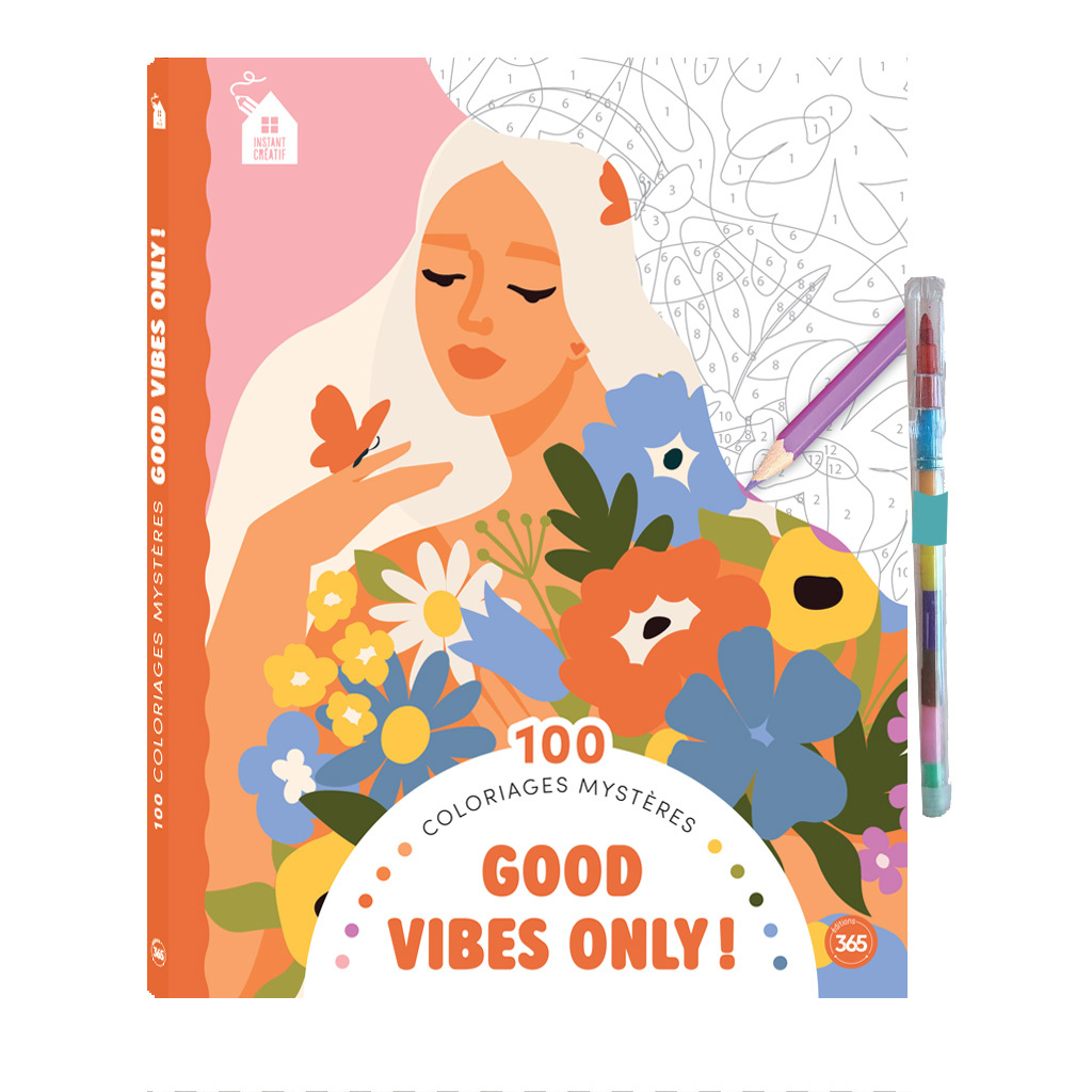 100 COLORIAGES MYSTERES - GOOD VIBES ONLY !