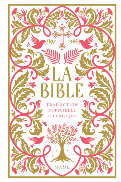 LA BIBLE   RELIEE + JASPAGE CLAIRE - ROUGE CORAIL