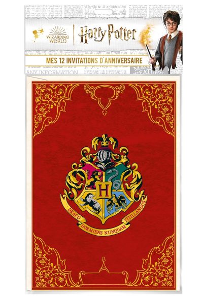 HARRY POTTER MES 12 INVITATIONS D'ANNIVERSAIRE