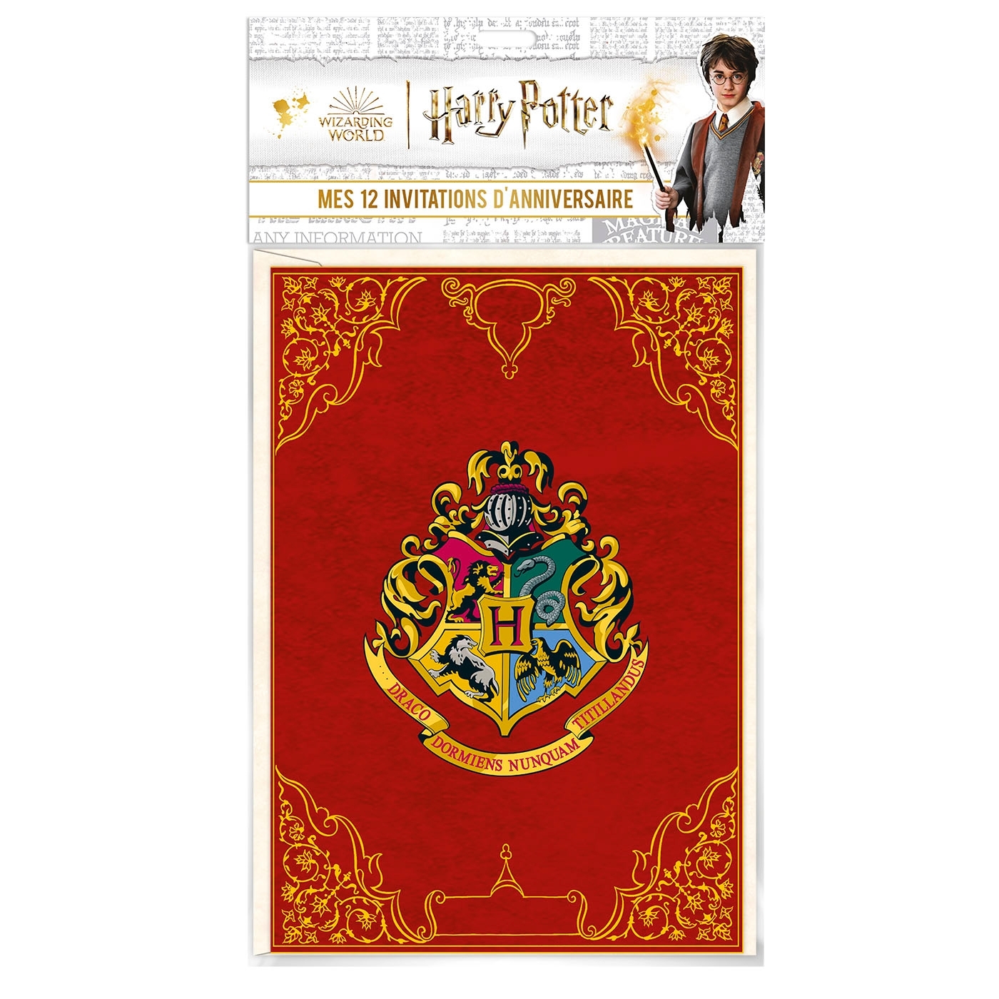 HARRY POTTER MES 12 INVITATIONS D'ANNIVERSAIRE