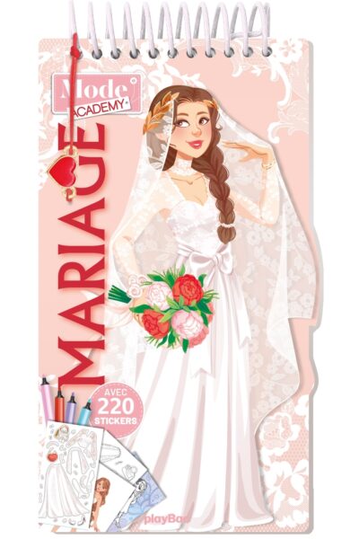 CARNET CREATIF MODE ACADEMY MARIAGE (AVEC UN BRACELET)