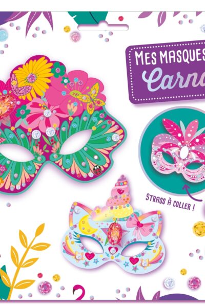 MES MASQUES EN STRASS  - CARNAVAL - STRASS A COLER
