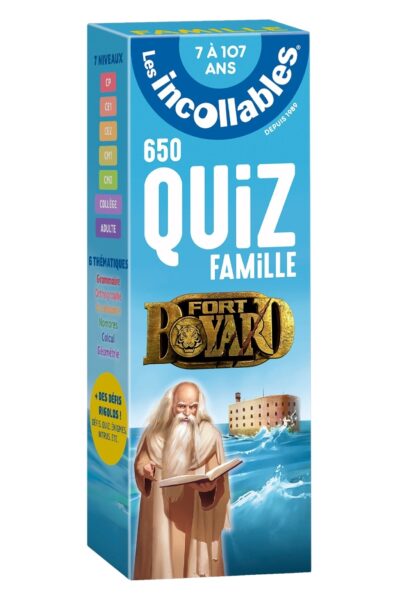 650 QUIZ FAMILLE FORT BOYARD, POUR JOUER TOUS ENSEMBLE DU CP AU NIVEAU ADULTE