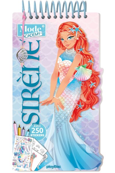 CARNET CREATIF MODE ACADEMY SIRENES (AVEC UN BRACELET)
