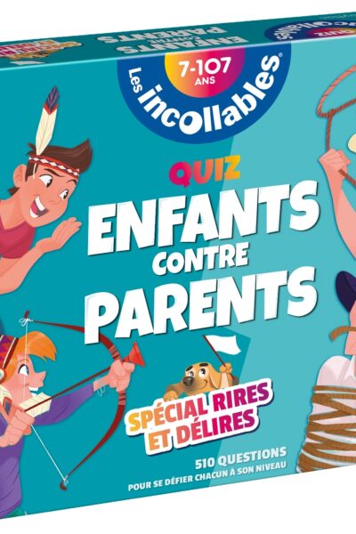 BOITE QUIZ INCOLLABLES ENFANTS CONTRE PARENTS SPECIAL RIRES ET DELIRES