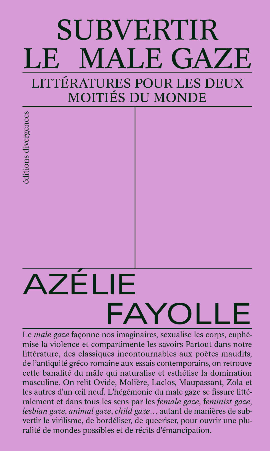 VERS UNE LITTERATURE POUR LES DEUX MOITIES DU MONDE