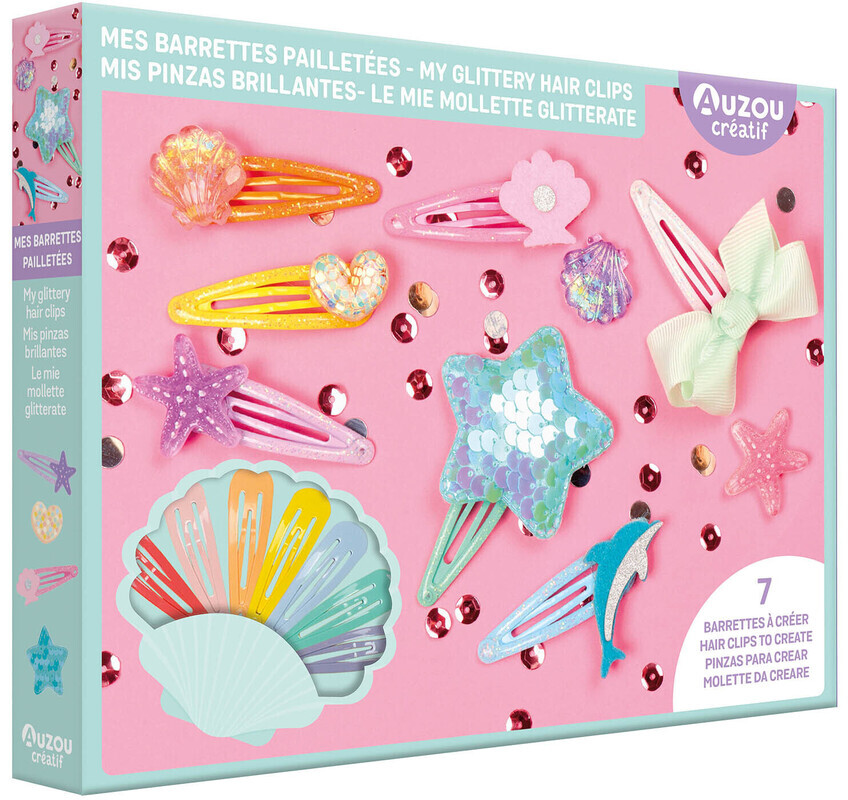 MES 7 BARRETTES PAILLETEES 6+