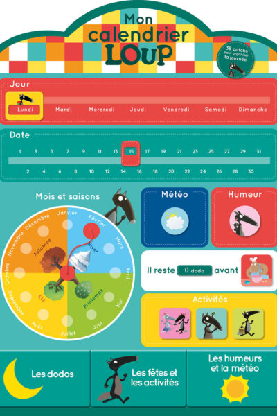 MON CALENDRIER EN TISSU LOUP