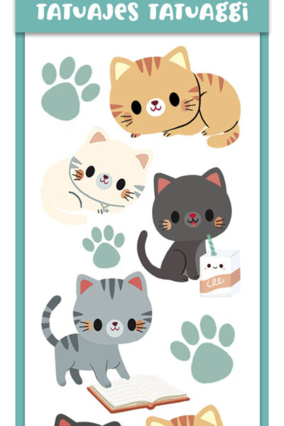 MES P'TITS TATTOOS CHATS 3+