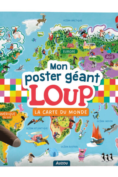 MON POSTER GEANT LOUP - LA CARTE DU MONDE