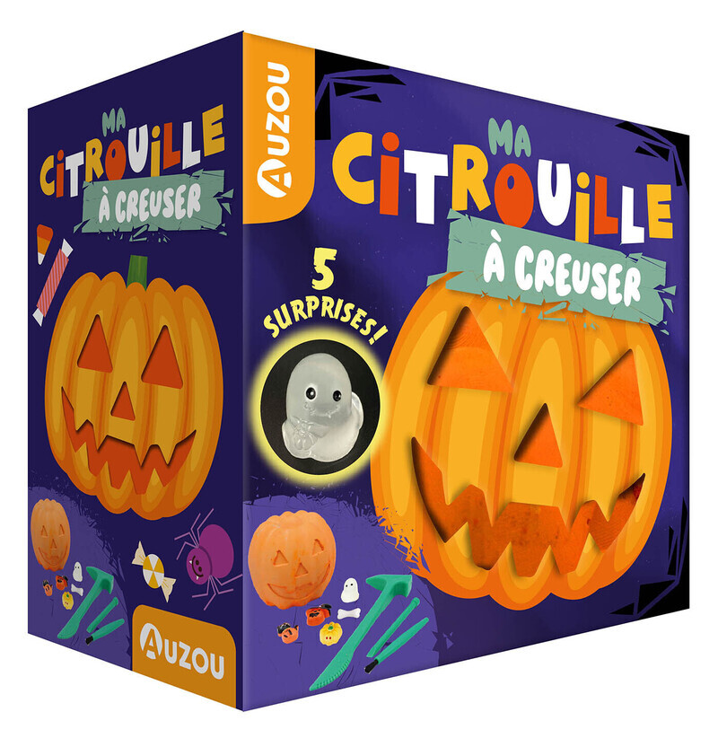 MA CITROUILLE A CREUSER AVEC 5 SURPRISES ! 6+