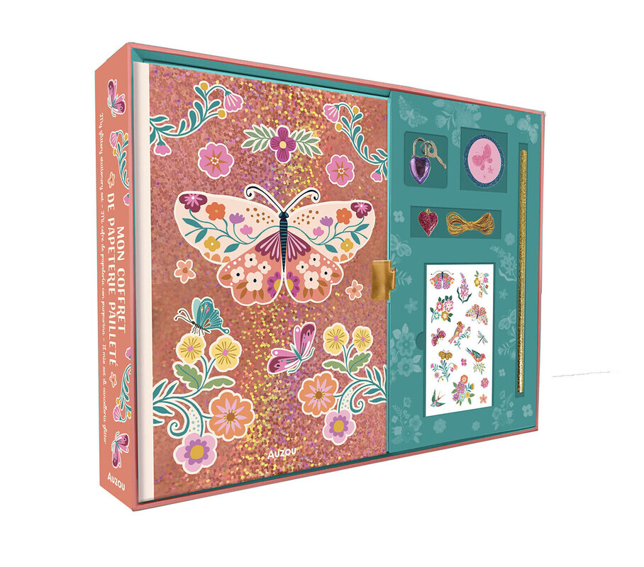 MON COFFRET DE PAPETERIE PAILLETE 6+