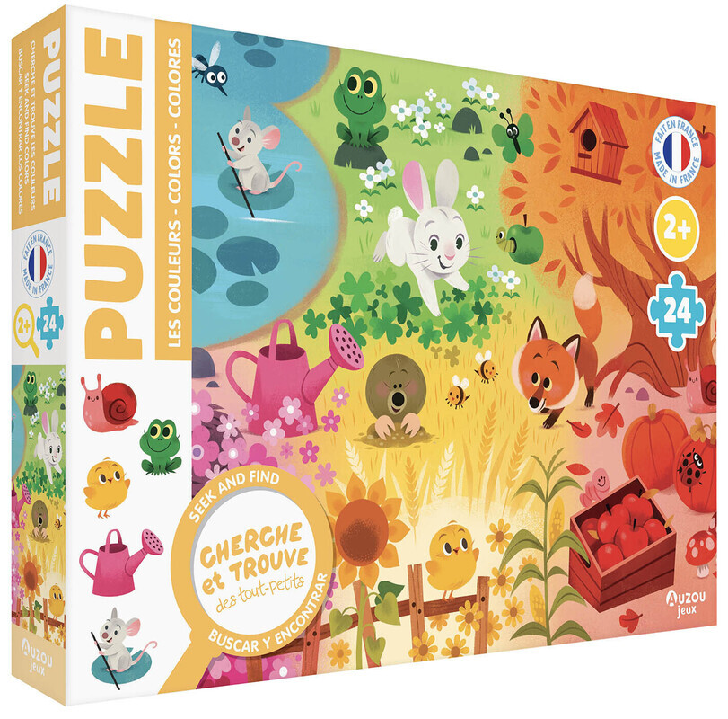 PUZZLE CHERCHE ET TROUVE DES TOUT-PETITS - LES COULEURS 24 PCS 2+