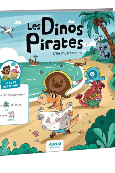 JE LIS EN MATERNELLE - LES DINOS PIRATES ET L'ÎLE MYSTÉRIEUSE