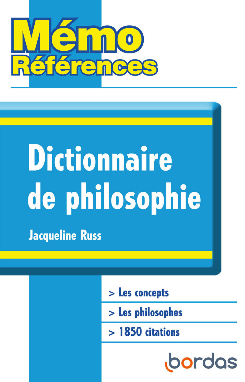 MEMO REFERENCES DICTIONNAIRE DE PHILOSOPHIE