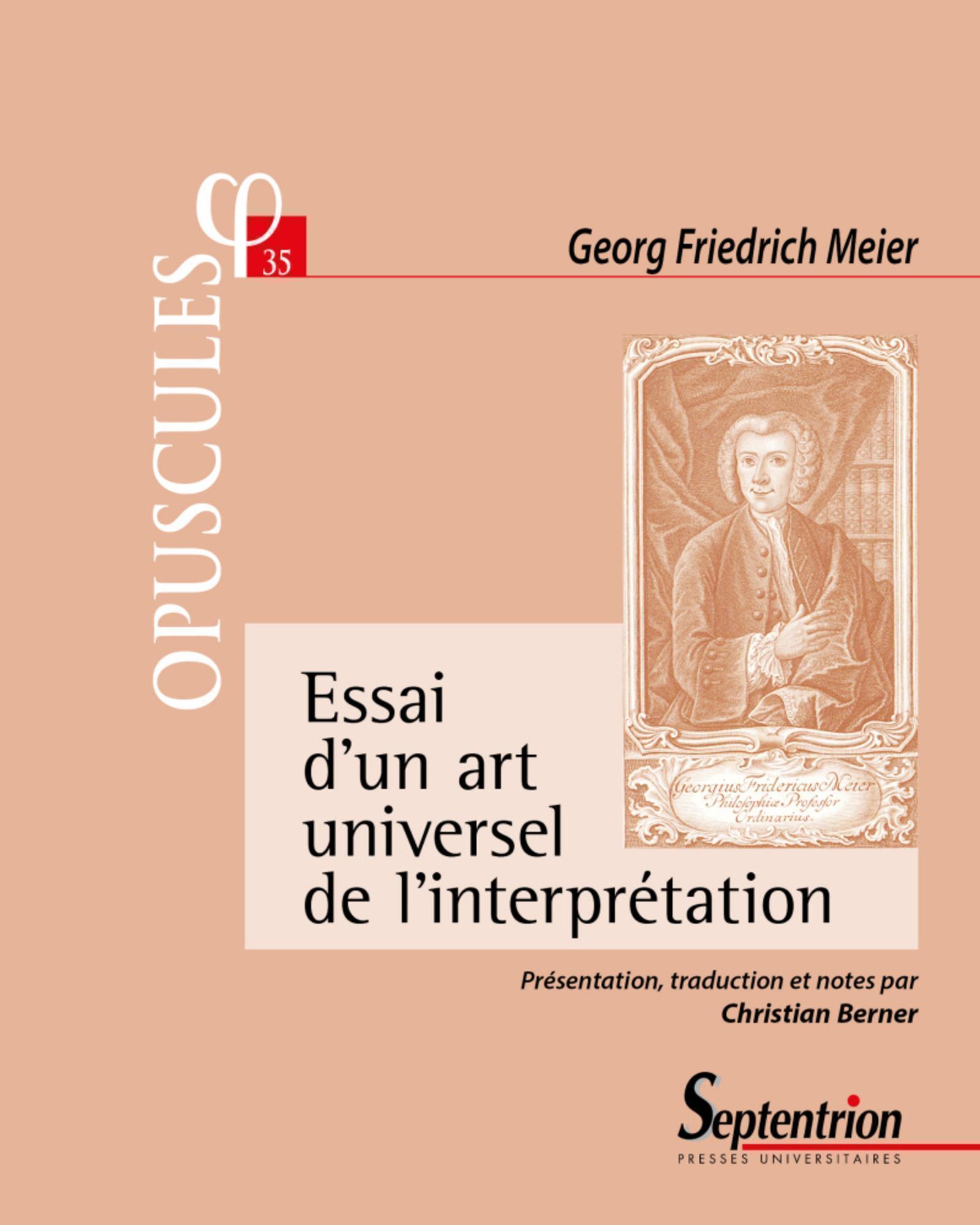 ESSAI D'UN ART UNIVERSEL DE L'INTERPRETATION
