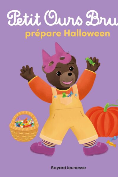 PETIT OURS BRUN PREPARE HALLOWEEN