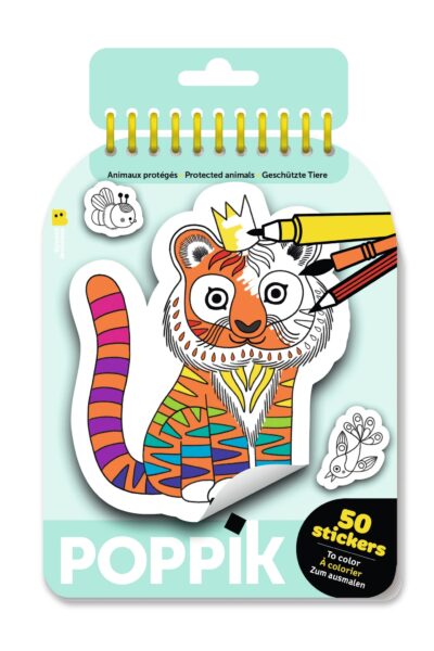 CARNET DE STICKERS - ANIMAUX PROTEGES