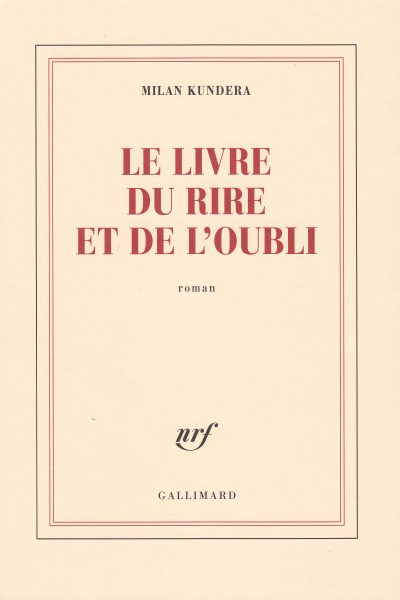 LE LIVRE DU RIRE ET DE L'OUBLI