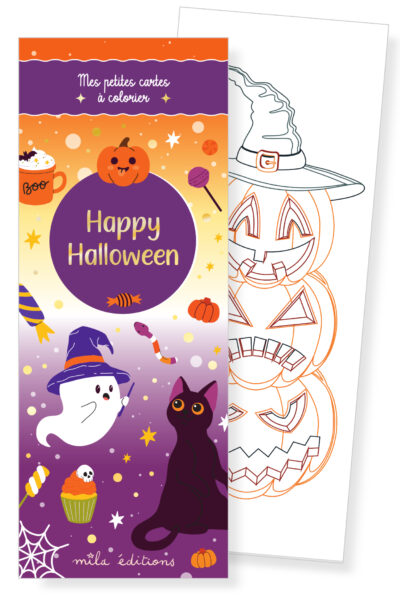 HAPPY HALLOWEEN - MES PETITES CARTES A COLORIER