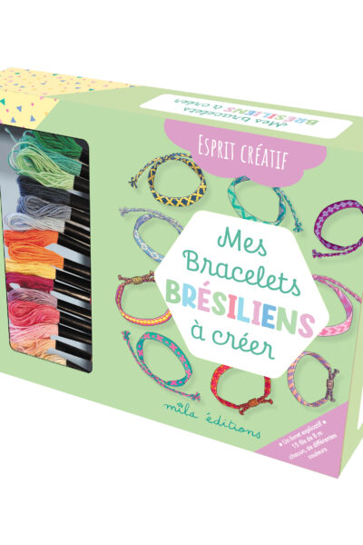 MES BRACELETS BRESILIENS A CREER (COFFRET) - UN LIVRET EXPLICATIF ET DES FILS DE DIFFERENTES COULEUR