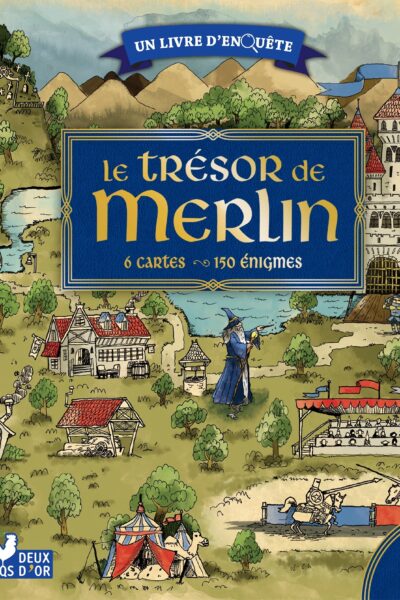 LE TRESOR DE MERLIN LIVRE AVEC  CARTES ET LOUPE