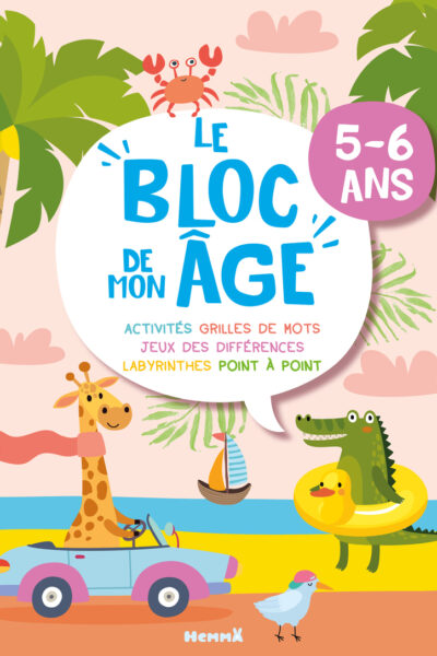 LE BLOC DE MON ÂGE (5-6 ANS) - QUI VEUT S'AMUSER ? (GIRAFE ET CROCO) - ACTIVITES, GRILLES DE MOTS, J