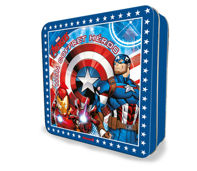 MARVEL AVENGERS - COFFRET METAL DISNEY - MON COFFRET HEROS - 1 LIVRE DE COLORIAGE, 6 PETITS CRAYONS,