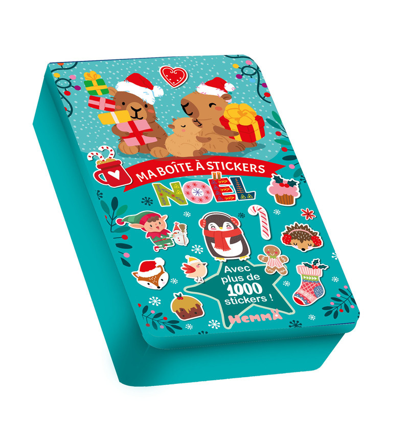 MA BOÎTE A STICKERS - NOËL (CAPYBARAS) - AVEC PLUS DE 1000 STICKERS !