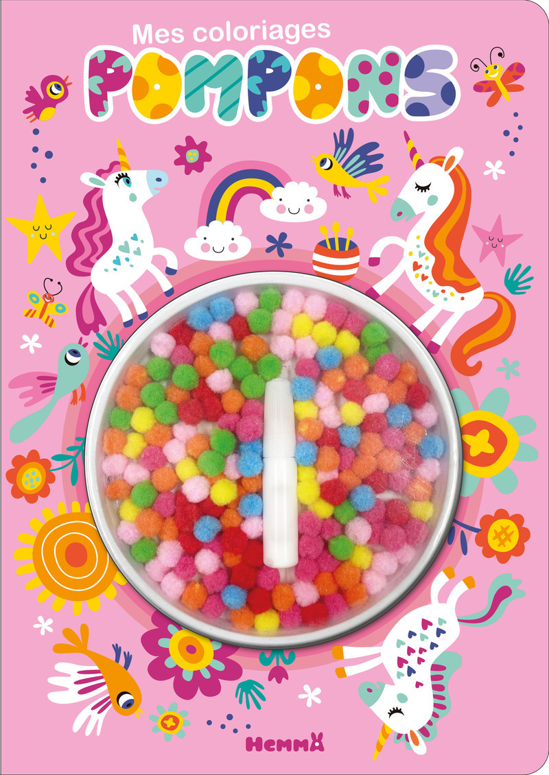 MES COLORIAGES POMPONS - LICORNES