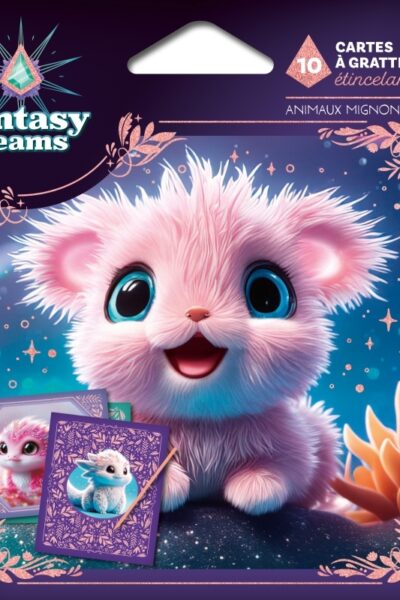 CARTES A GRATTER ETINCELANTES - ANIMAUX MIGNONS