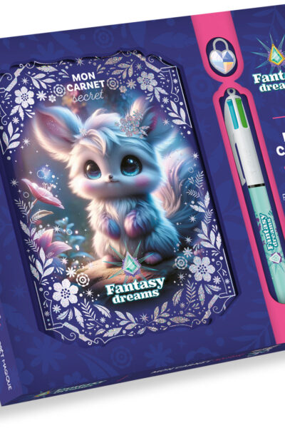 COFFRET CARNET SECRET AVEC BIC - FANTASY DREAMS (FORÊT MAGIQUE)