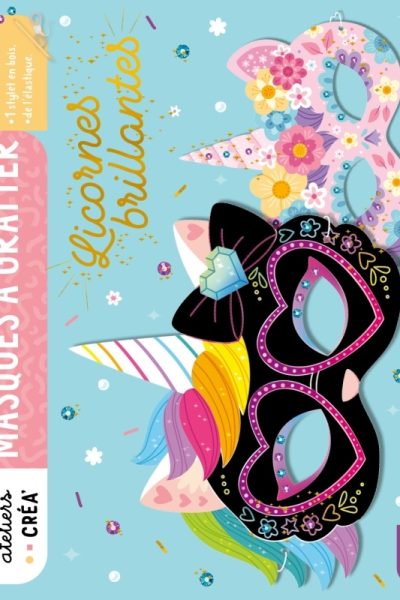 MASQUES A GRATTER  LICORNES BRILLANTES