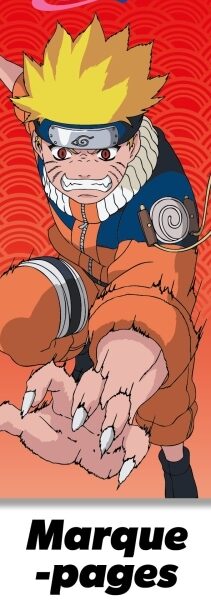 MARQUE-PAGES A COLORIER NARUTO T02 ROUGE