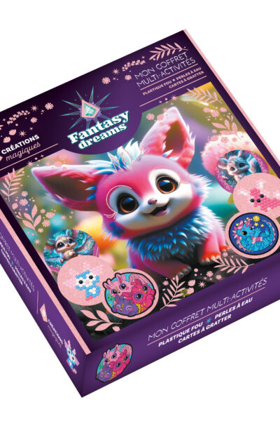 MON COFFRET MULTI-ACTIVITES FANTASY DREAMS - PLASTIQUE FOU, PERLES A EAU, CARTES A GRATTER