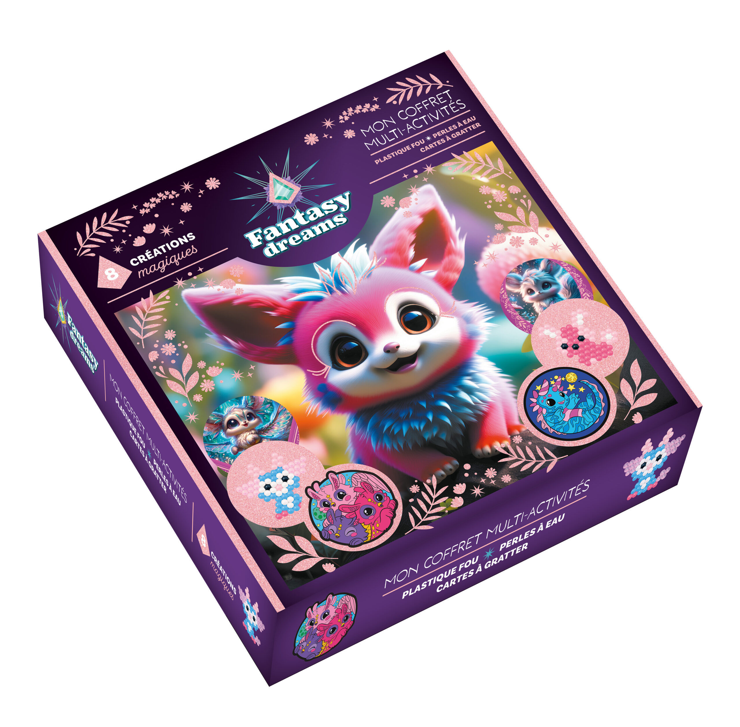 MON COFFRET MULTI-ACTIVITES FANTASY DREAMS - PLASTIQUE FOU, PERLES A EAU, CARTES A GRATTER