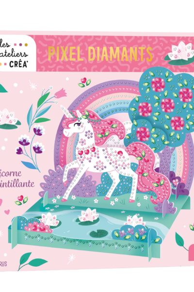 LICORNE SCINTILLANTE EN PIXEL DIAMANTS