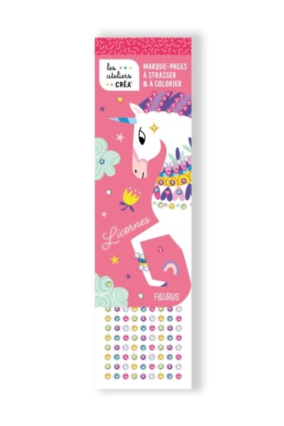 MARQUE-PAGES A STRASSER LICORNES COLL. LES ATELIERS CREA'