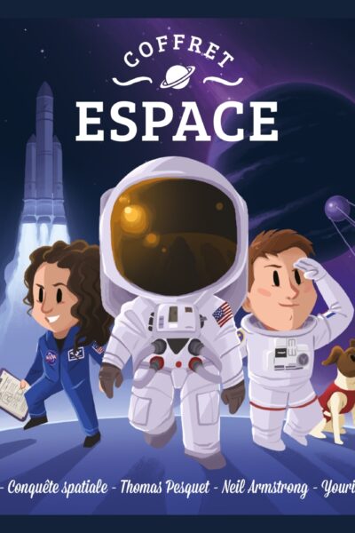 COFFRET ESPACE - APOLLO 11 - CONQUETE SPATIALE - THOMAS PESQUET - NEIL ARMSTRONG - YOURI GAGARINE