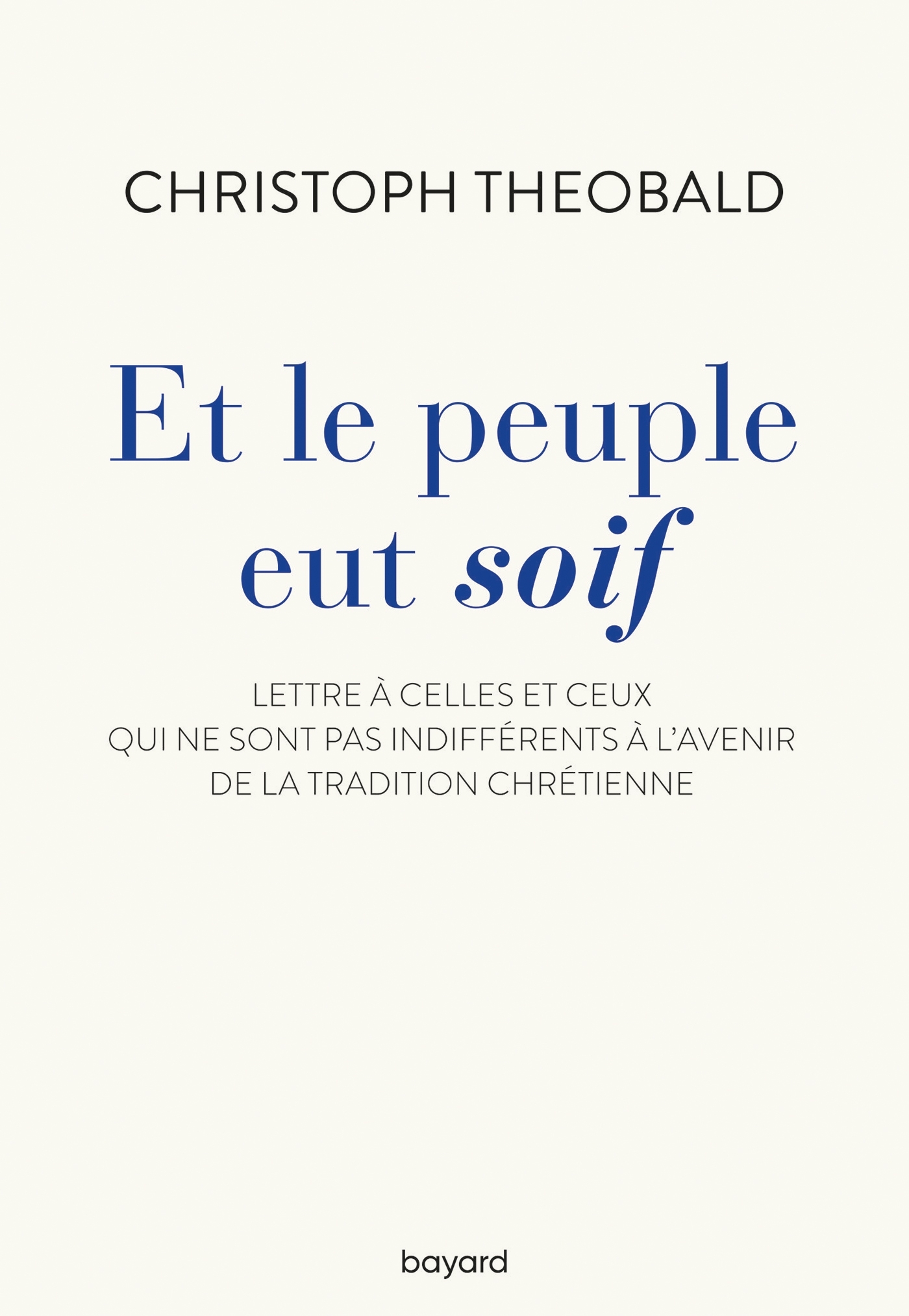 ET LE PEUPLE EUT SOIF. LETTRE A CELLES ET CEUX QUI NE SONT PAS INDIFFERENTS A L'AVENIR DE LA TRAD