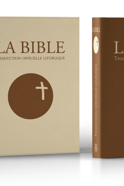 LA BIBLE - TRADUCTION OFFICIELLE LITURGIQUE  CUIR MARRON